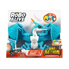 Dinosauro Zuru Robo Alive: Dino Action Pterodactyl Celeste Statuetta Articolata    