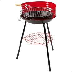 Barbecue Portatile Aktive Legno Ferro Ø 38 cm 37 x 61 x 45 cm (6 Unità) Rosso    