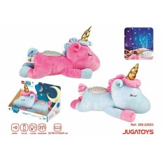 Peluche Musicale Luce Suono Proiettore Unicorno 20cm    