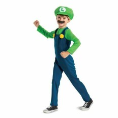 Costume per Bambini Super Mario Luigi 2 Pezzi Taglia  4-6 anni 