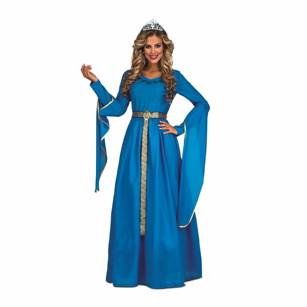 Costume per Adulti My Other Me Azzurro Principessa Medievale XL    