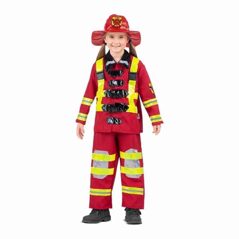 Costume per Bambini My Other Me Rosso Pompiere M 10-12 Anni    