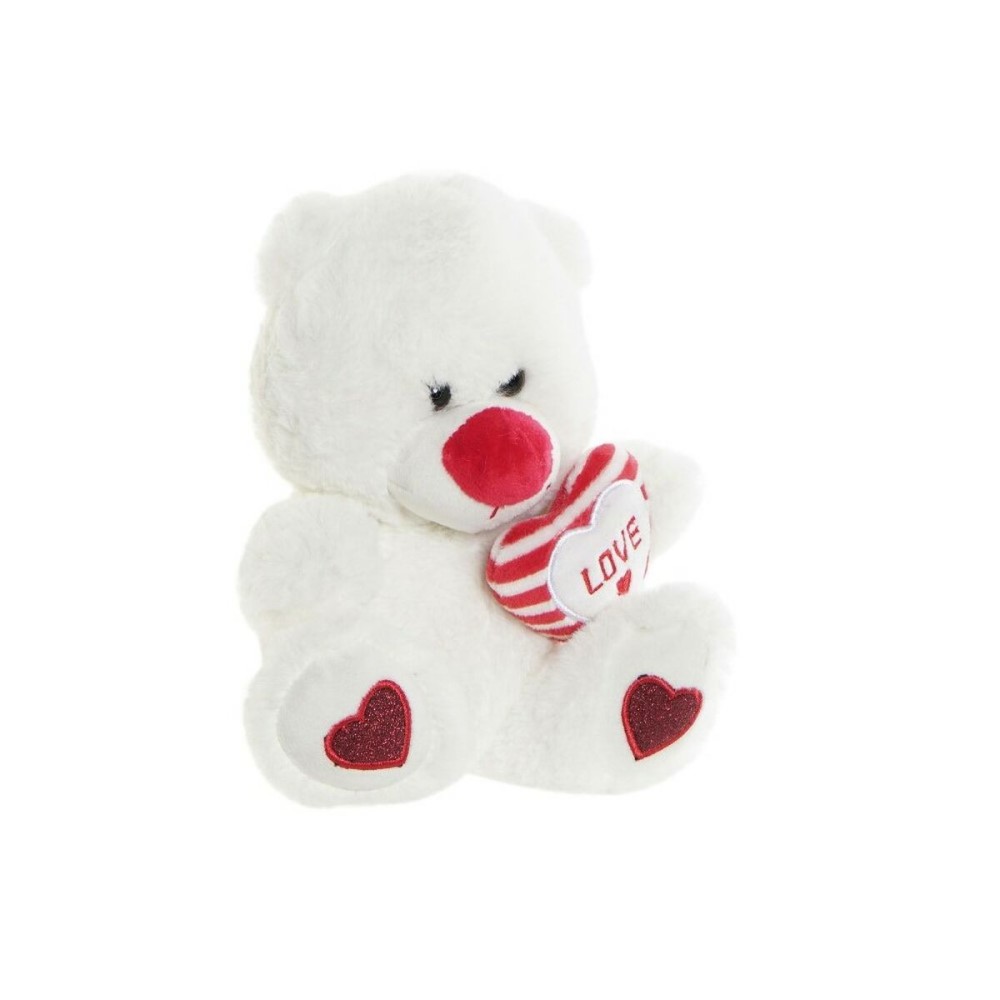 Peluche DKD Home Decor Bianco Rosso Plastica Per bambini 17,5 x 15 x 20 cm    