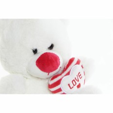 Peluche DKD Home Decor Bianco Rosso Plastica Per bambini 17,5 x 15 x 20 cm    