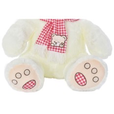 Orsetto di Peluche DKD Home Decor Rosso Bianco Bordeaux Per bambini 20 x 20 x 50 cm (2 Unità)    