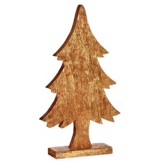 Statua Decorativa Albero di Natale Dorato Legno 5,1 x 49,5 x 25,5 cm (6 Unità)    