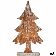 Statua Decorativa Albero di Natale Argentato Legno 5 x 49,5 x 26 cm (6 Unità)    