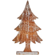 Statua Decorativa Albero di Natale Argentato Legno 5 x 49,5 x 26 cm (6 Unità)    