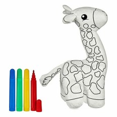 Peluche da Colorare Giraffa Bianco Nero 9 x 23 x 15 cm (8 Unità)    