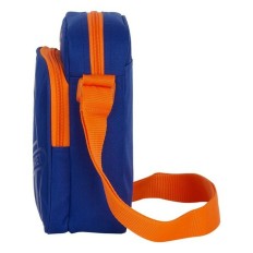 Borsa a Tracolla Valencia Basket Azzurro Arancio (16 x 22 x 6 cm)    