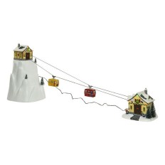 Decorazione Natalizia Snowy Adventures Luce LED Musica Scena Bianco Caldo 31,5 x 32,5 x 53 cm    