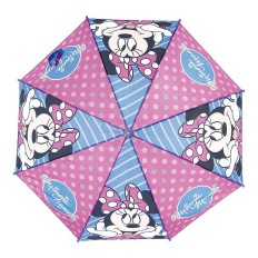 Ombrello Automatico Minnie Mouse Lucky Azzurro Rosa (Ø 84 cm)    