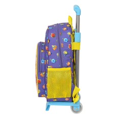 Trolley per la Scuola SuperThings Guardians of Kazoom Viola Giallo (27 x 33 x 10 cm)    