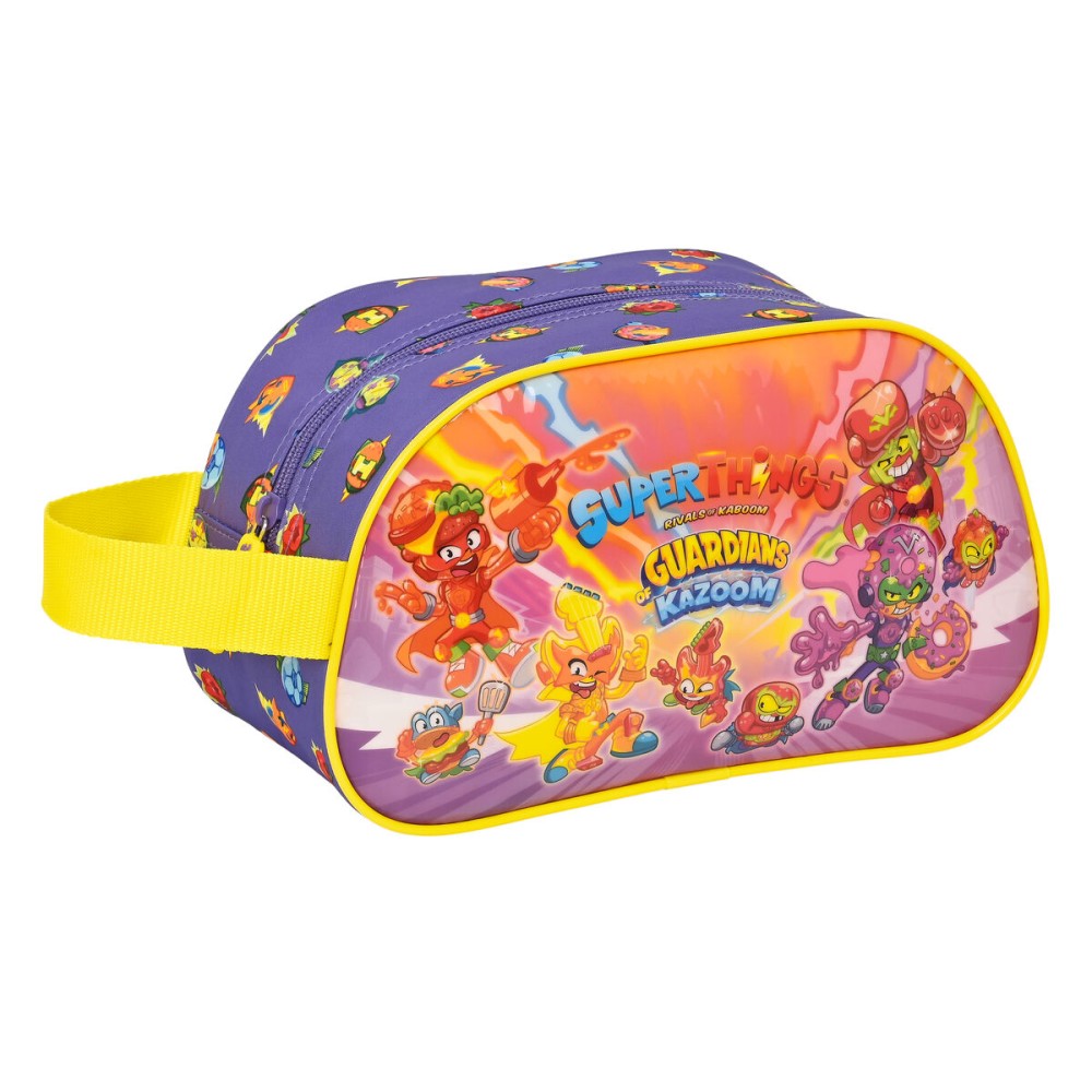 Necessaire per la Scuola SuperThings Guardians of Kazoom Giallo Viola 26 x 15 x 12 cm    