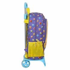 Trolley per la Scuola SuperThings Guardians of Kazoom Viola Giallo (32 x 42 x 14 cm)    