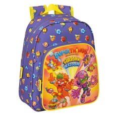 Zaino Scuola SuperThings Guardians of Kazoom Giallo Viola 27 x 33 x 10 cm    