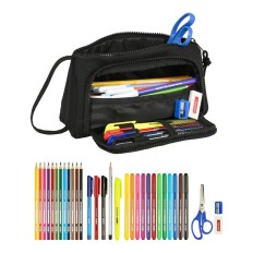 Astuccio Scuola El Hormiguero Nero 20 x 11 x 8.5 cm (32 Pezzi)    