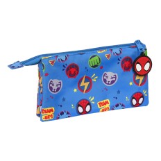 Portaoggetti Triplo Spider-Man Team up Azzurro 22 x 12 x 3 cm    