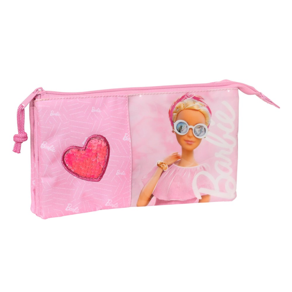 Portaoggetti Triplo Barbie Girl Rosa 22 x 12 x 3 cm    