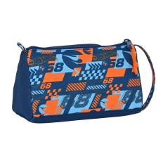 Astuccio Scuola Hot Wheels Speed club Arancio Blu Marino 20 x 11 x 8.5 cm    