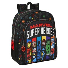 Zaino Scuola The Avengers Super heroes Nero (32 x 38 x 12 cm)    