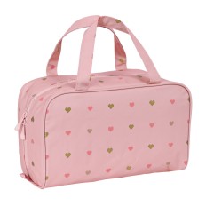 Necessaire per la Scuola Glow Lab Hearts Rosa 31 x 14 x 19 cm    