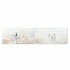 Quadro DKD Home Decor Spiaggia 120 x 3,7 x 60 cm (2 Unità)    