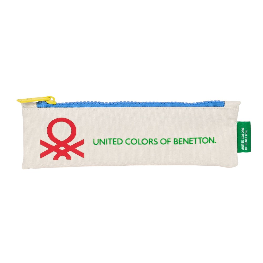 Astuccio Scuola Benetton Topitos Bianco (20 x 6 x 1 cm)    