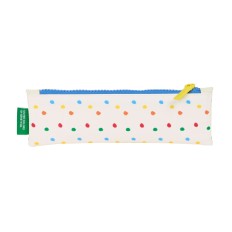 Astuccio Scuola Benetton Topitos Bianco (20 x 6 x 1 cm)    