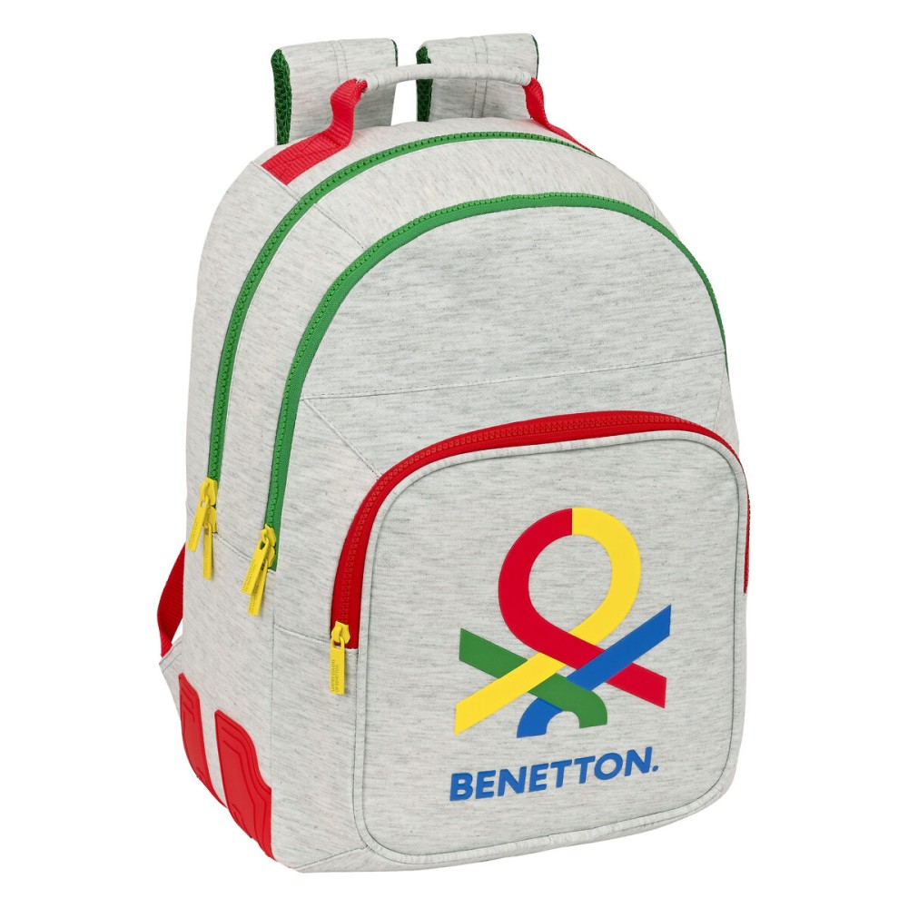 Zaino Scuola Benetton Pop Grigio (32 x 42 x 15 cm)    