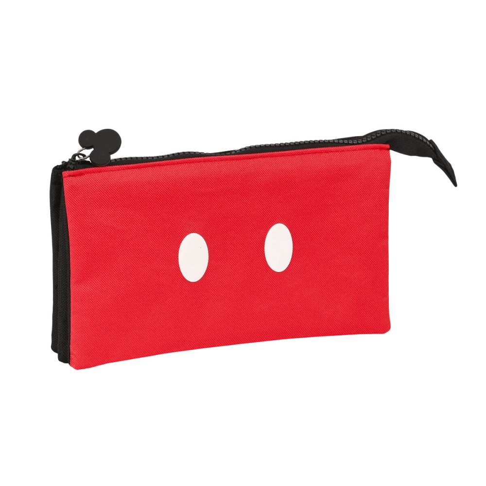 Portaoggetti Triplo Mickey Mouse Clubhouse Mickey mood Rosso Nero (22 x 12 x 3 cm)    