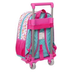 Trolley per la Scuola The Bellies 26 x 34 x 11 cm Viola Turchese Bianco    