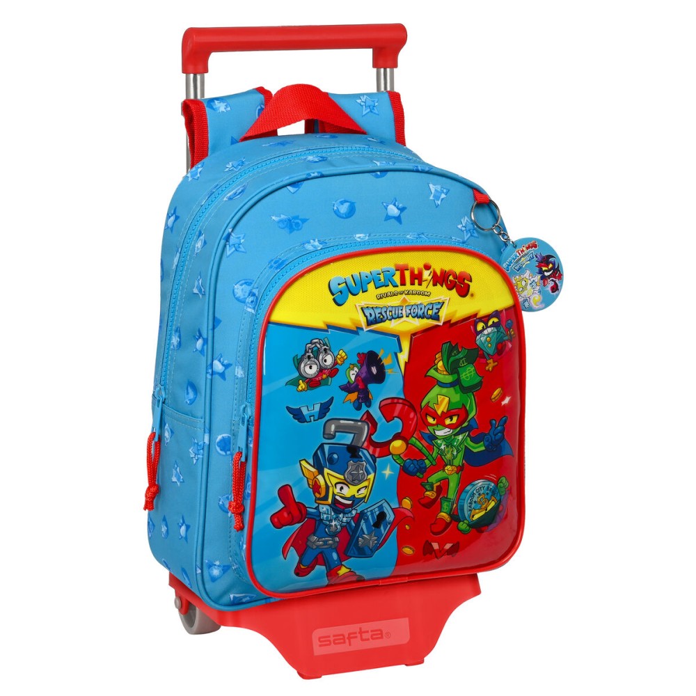 Trolley per la Scuola SuperThings Rescue force 27 x 33 x 10 cm Azzurro    