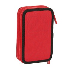 Astuccio Doppio Sevilla Fútbol Club Nero Rosso 12.5 x 19.5 x 4 cm (28 Pezzi)    