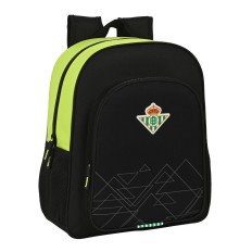 Zaino Scuola Real Betis Balompié 32 x 38 x 12 cm Nero Lime    