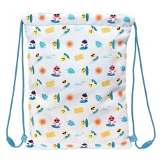 Zainetto con Cordini Baby Shark Surfing Azzurro Bianco 26 x 34 x 1 cm    