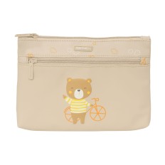 Astuccio Scuola Safta Osito Orso Beige 23 x 16 x 3 cm    