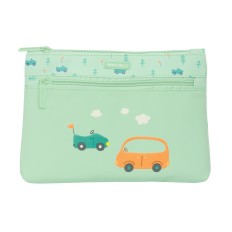 Astuccio Scuola Safta Coches Macchine Verde 23 x 16 x 3 cm    