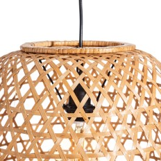 Lampadario Naturale Bambù 42 x 42 x 42 cm (2 Unità)    