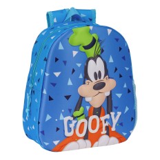 Zaino per Bambini 3D Clásicos Disney Goofy Azzurro 27 x 33 x 10 cm    