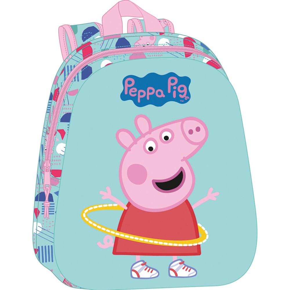 Zaino Scuola Peppa Pig Verde Rosa 27 x 33 x 10 cm    