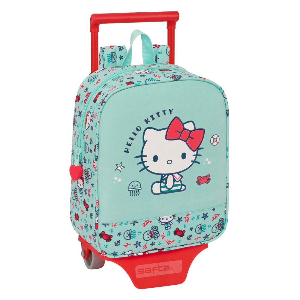 Trolley per la Scuola Hello Kitty Sea lovers Turchese 22 x 27 x 10 cm    