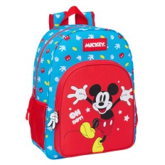 Zaino Scuola Mickey Mouse Clubhouse Fantastic Azzurro Rosso 33 x 42 x 14 cm    