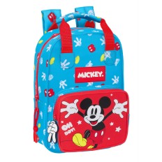 Zaino Scuola Mickey Mouse Clubhouse Fantastic Azzurro Rosso 20 x 28 x 8 cm    