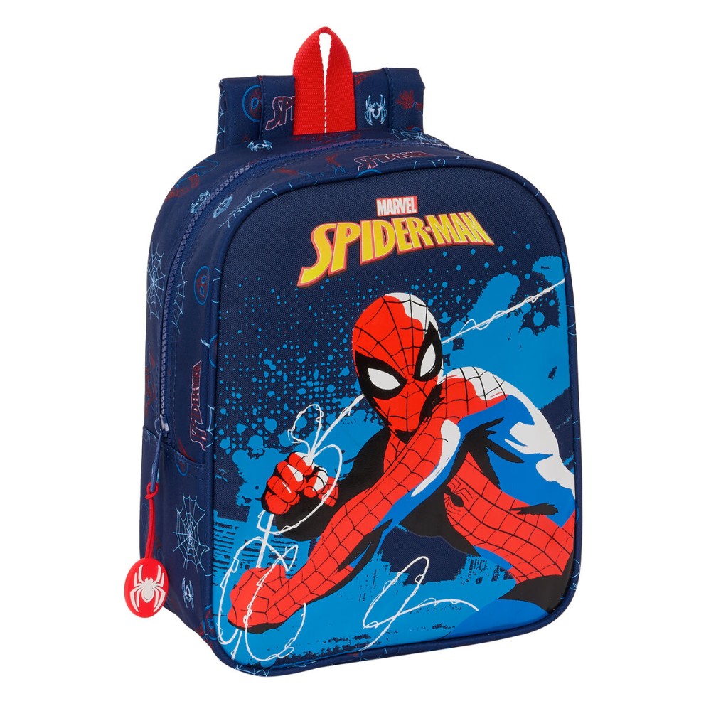 Zaino per Bambini Spider-Man Neon Blu Marino 22 x 27 x 10 cm    