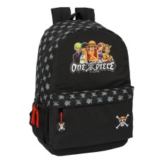 Zaino Scuola One Piece Nero 30 x 46 x 14 cm    