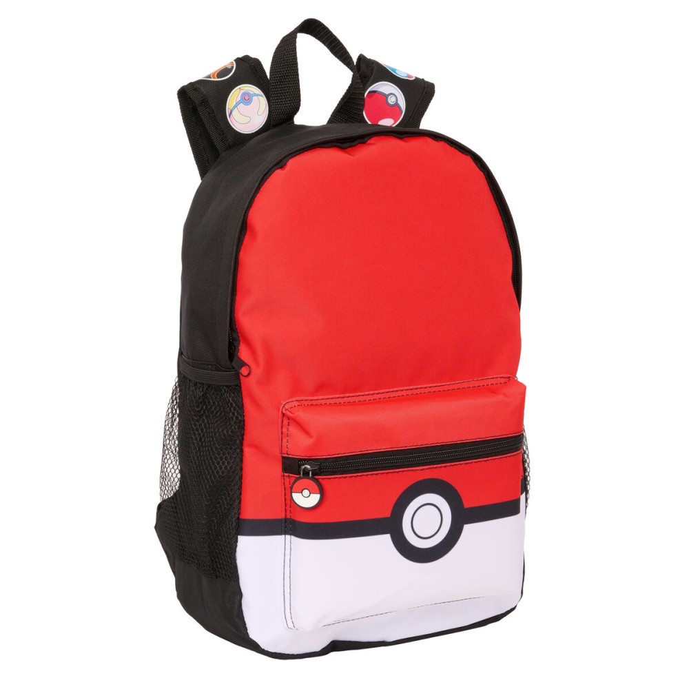 Zaino Scuola Pokémon Nero Rosso 28 x 40 x 12 cm    