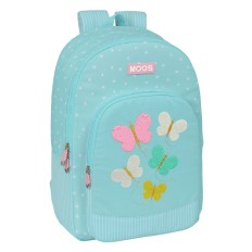 Zaino Scuola Moos Butterflies Azzurro 30 x 46 x 14 cm    