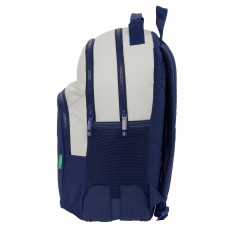 Zaino Scuola Benetton Varsity Grigio Blu Marino 32 x 42 x 15 cm    