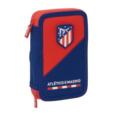 Astuccio Doppio Atlético Madrid Azzurro Rosso 12.5 x 19.5 x 4 cm (28 Pezzi)    